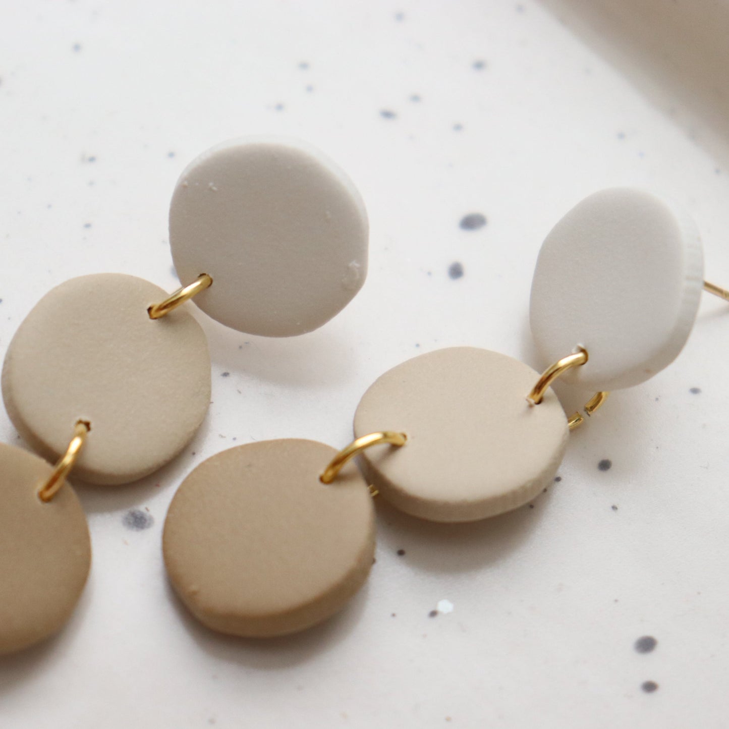Neutral triple circle Earrings