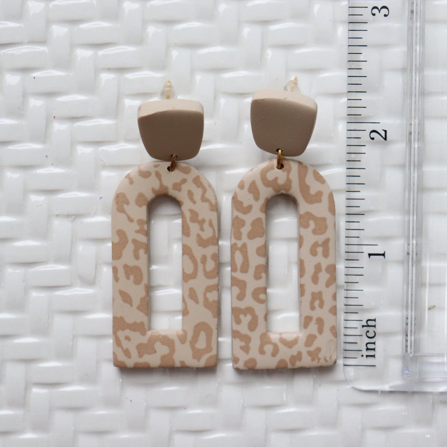 Neutral Cheetah Arch Dangle