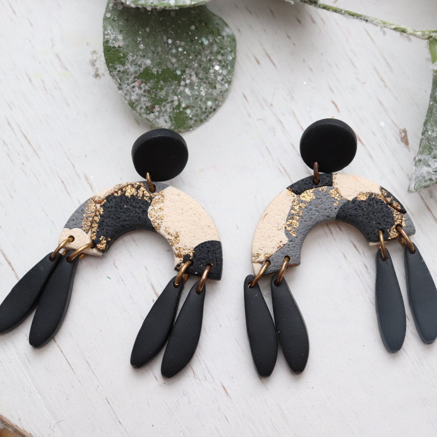 Tri-Colored Statement Earring