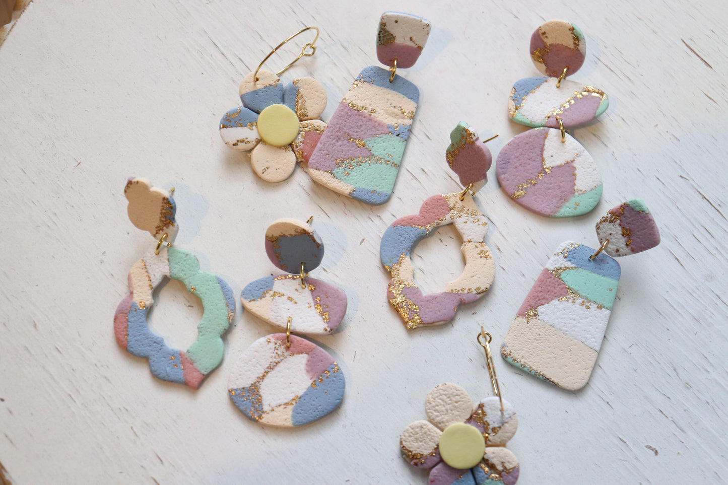 Spring Confetti Triple Dangle Earrings