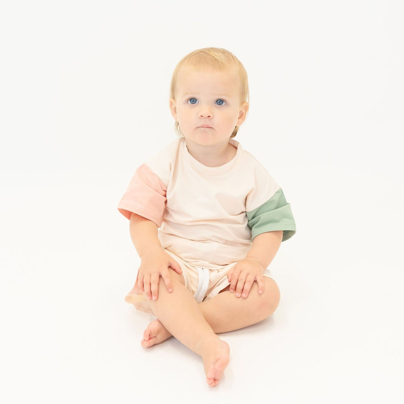 Pink and Green Color Block Set