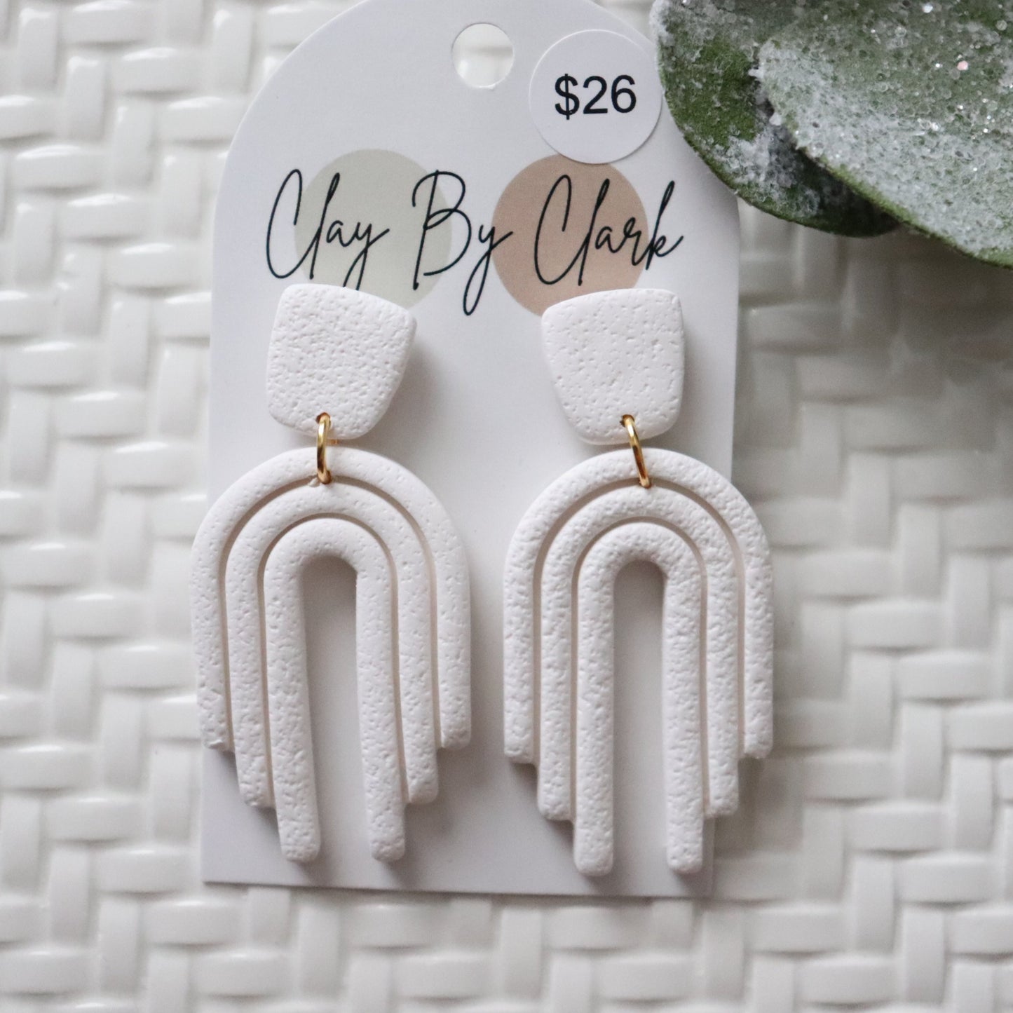 White Rainbow Arch Dangle