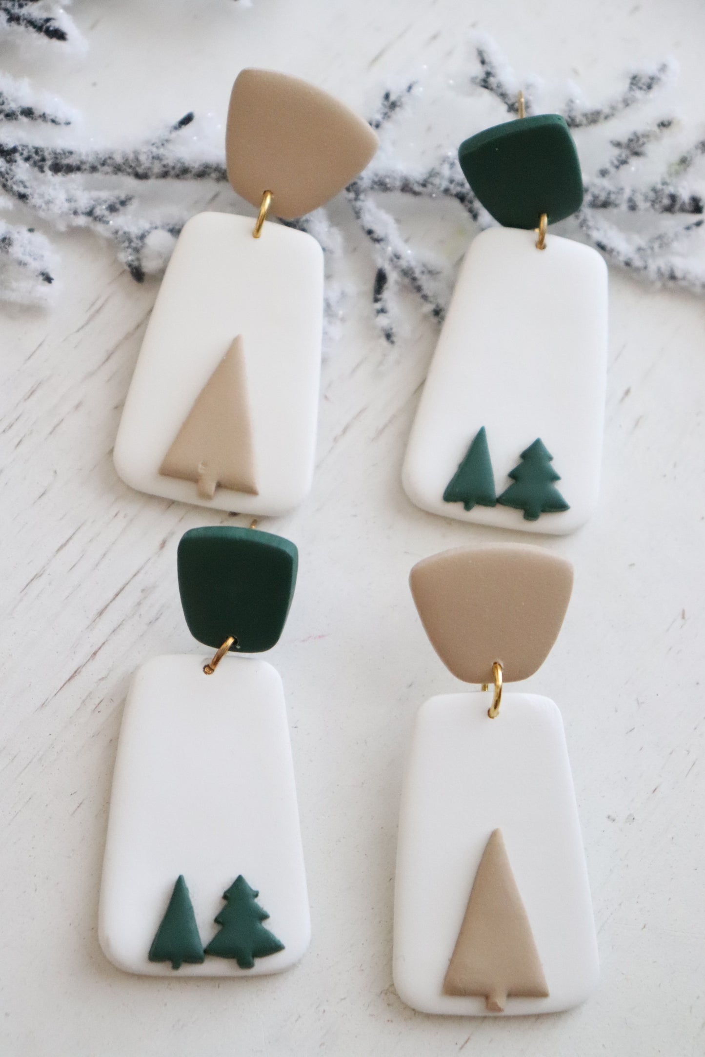 Christmas Tree Dangle Earrings