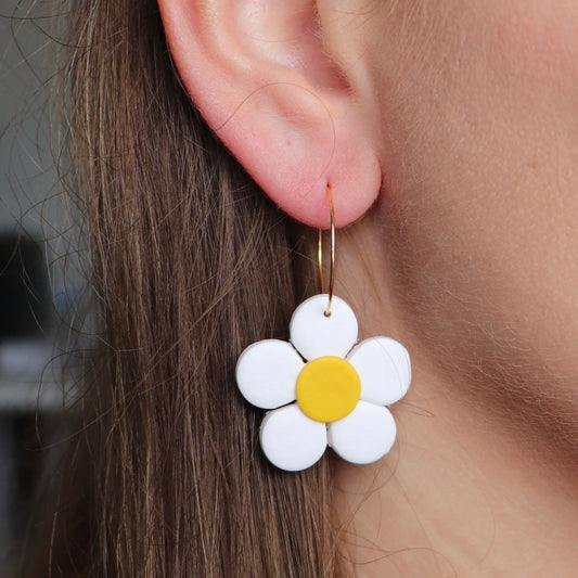 Daisy Hoop Earrings