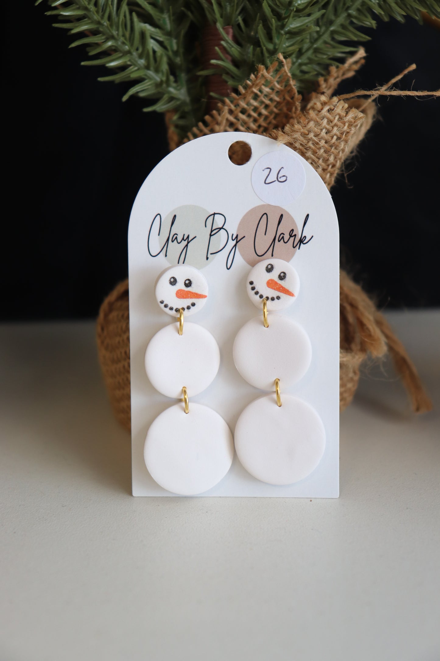 Snowman Drop Earrings